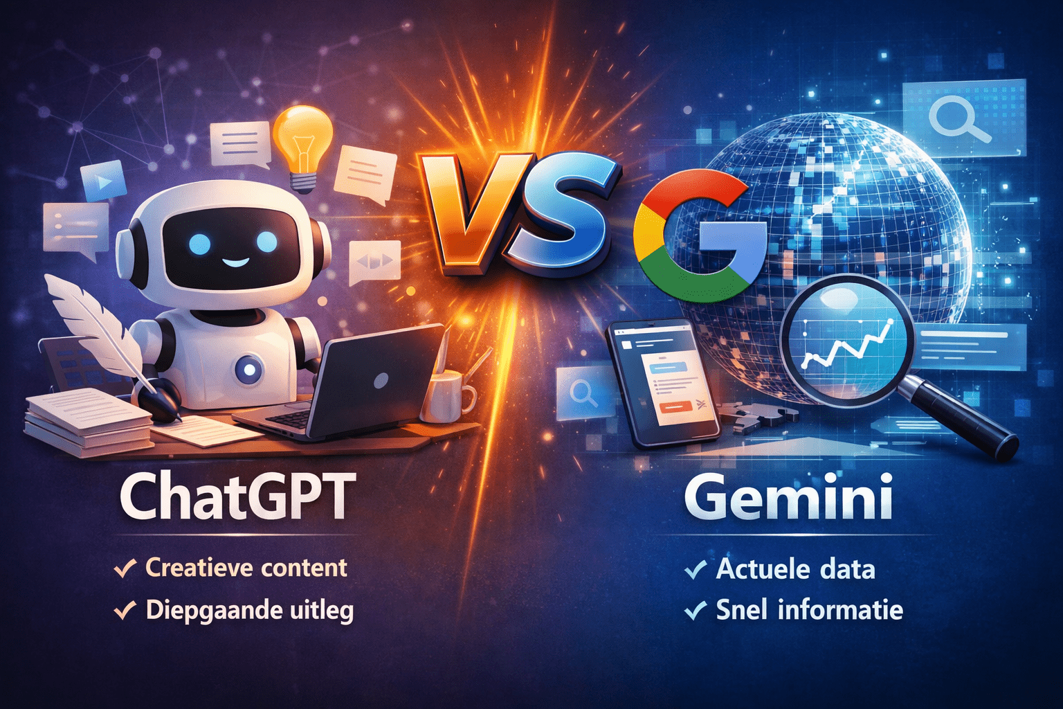 Chat GPT versus Gemini: de ultieme vergelijking met praktijkvoorbeelden (2026-proof)