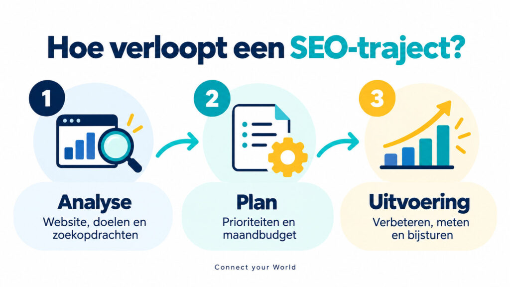 zo werkt een seo traject infographic